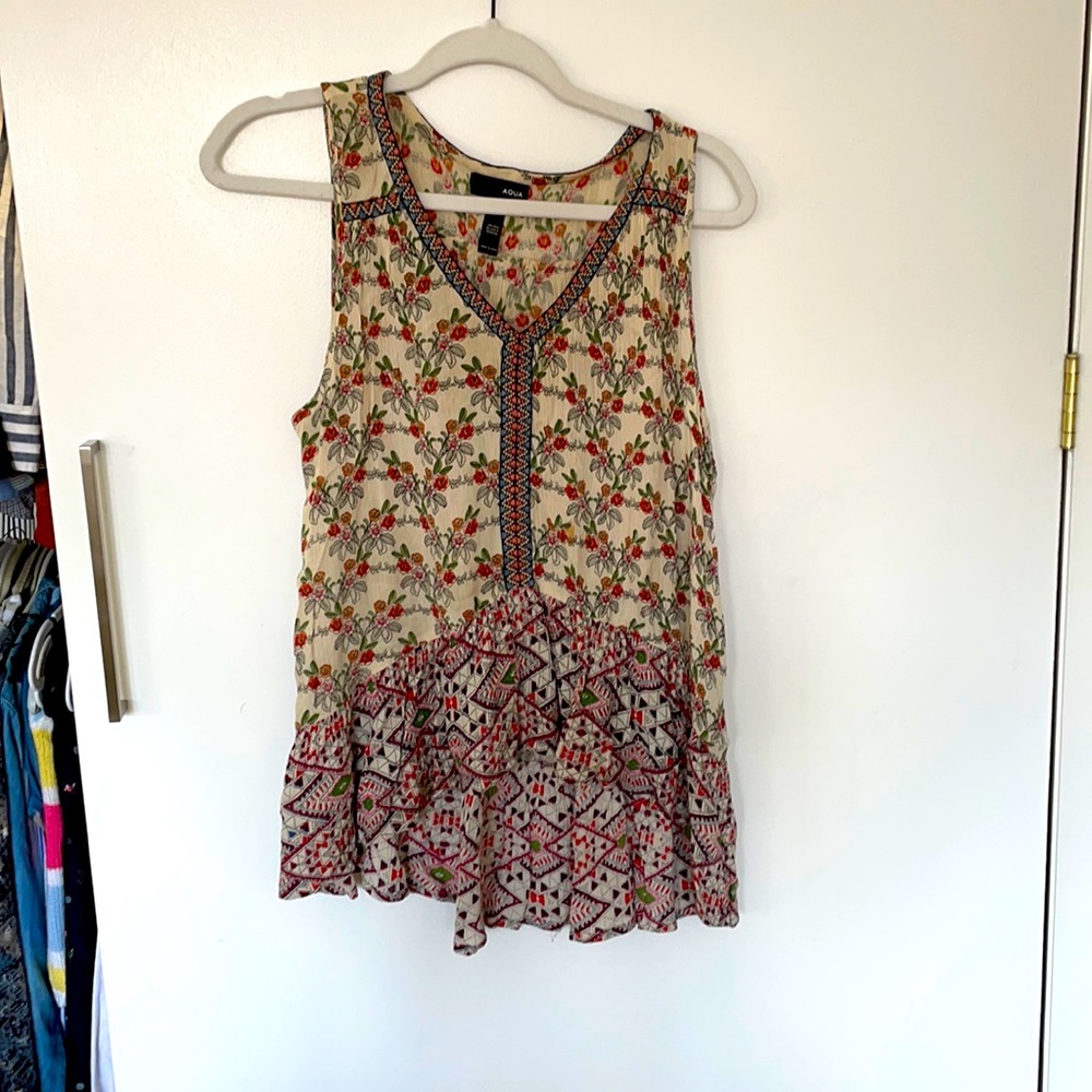 Light and airy floral boho tank